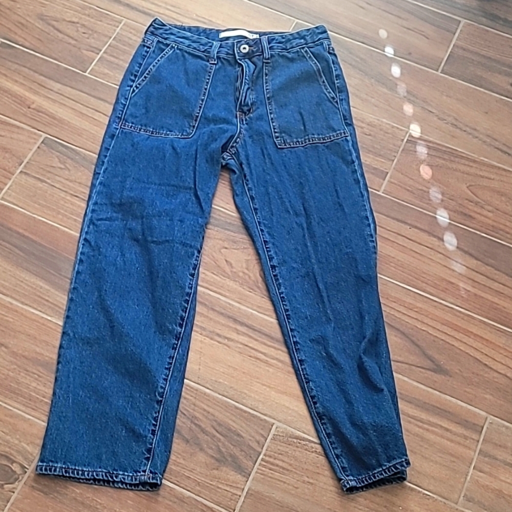 marty high rise straight ankle jeans